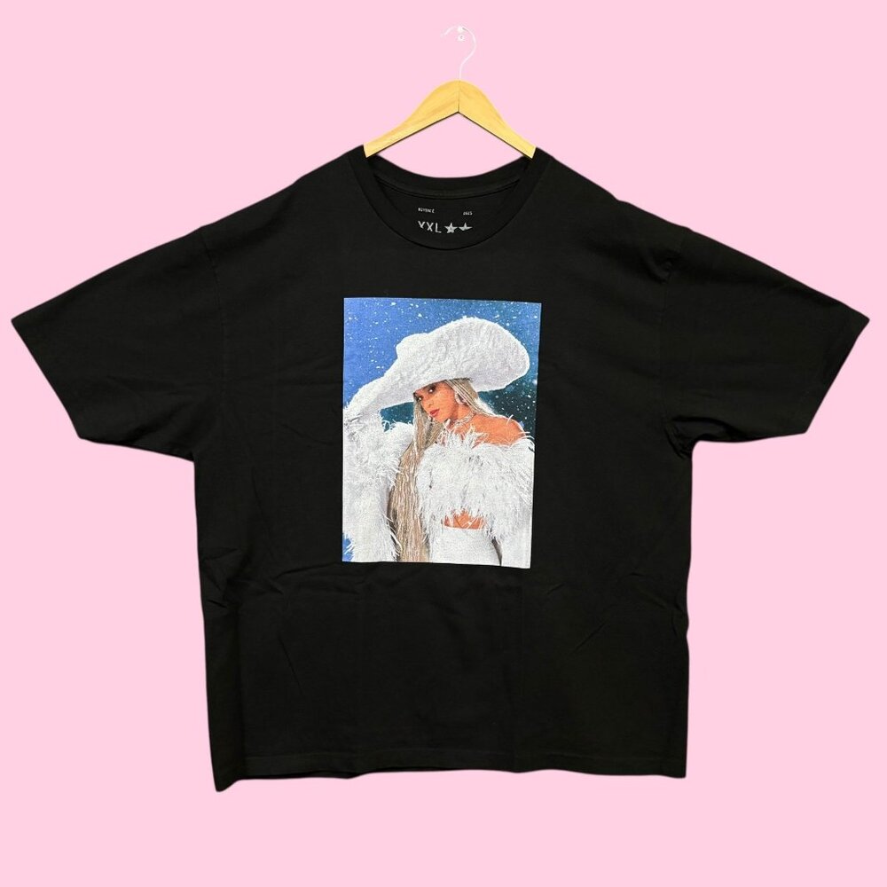 Beyonce Cowboy Carter Ho Ho Ho Down Icy Black Tee XXL
